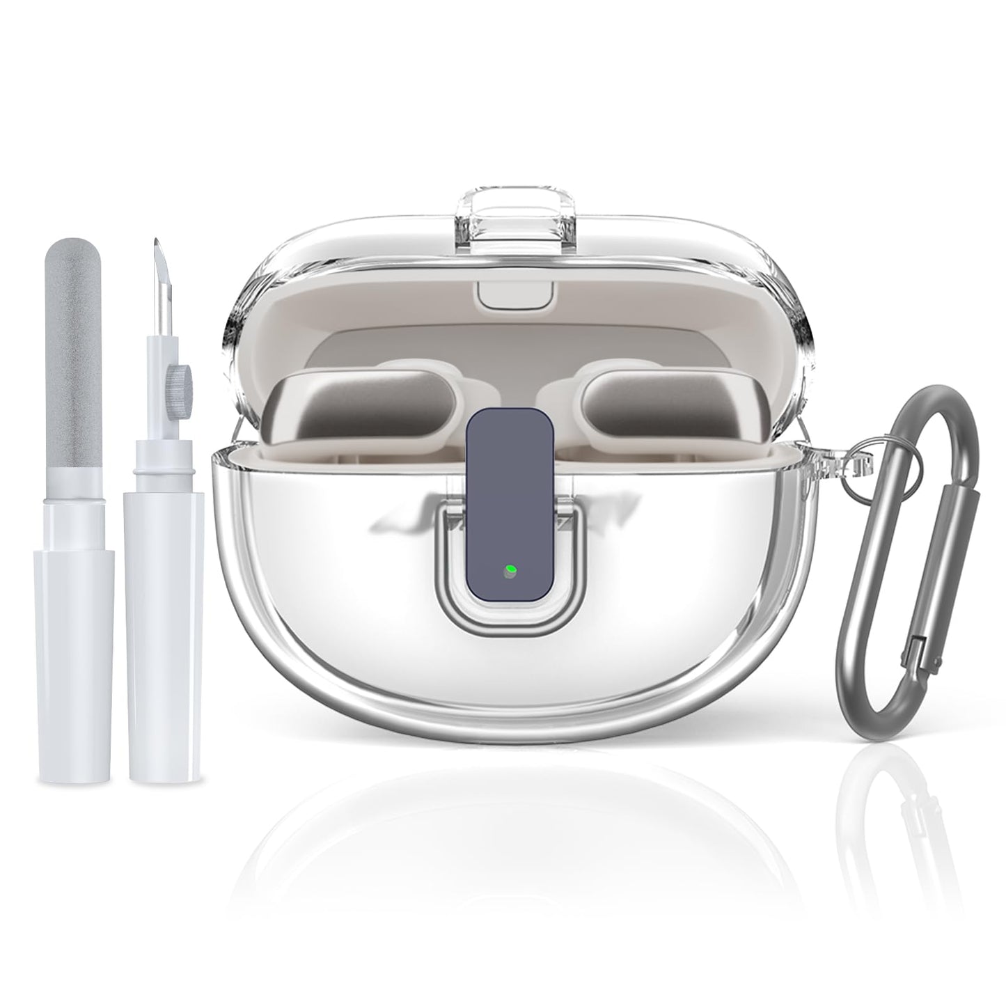 [Secure Lock] for Bose Ultra Open Earbuds Case(2024), TUDIOW Clear TPU Shockproof Protective Cover for Bose Open Ear Wireless Earbuds Accessories