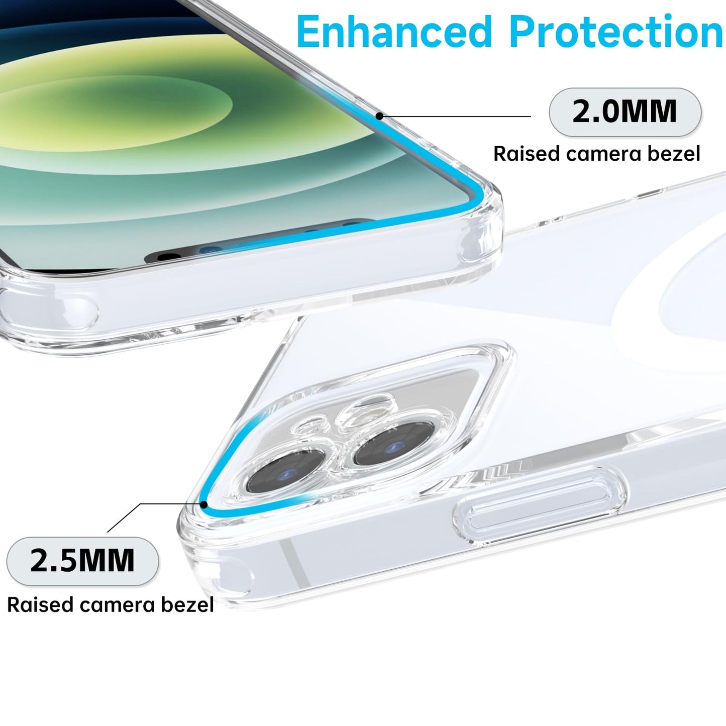 Svanove for iPhone 15 Pro Case Clear Compatible with Magsafe Silicone, Transparent Thin Magnetic Mag Safe Case Cute, Girly Aesthetic Trendy Slim Hard