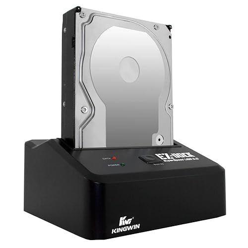 Kingwin USB 3.0 Hard Drive Docking Station for 2.5” & 3.5” SATA HDD/SSD, Hot Swap, Tool-Free, UASP Support, 5Gbps High-Speed Transfer, PC Laptop
