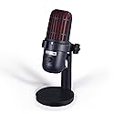 Altec Lansing Studio MIC 1, Dual Pattern 24/96 USB-C Podcast Microphone with Zero Latency Monitoring, Streaming & Recording Microphone with Table