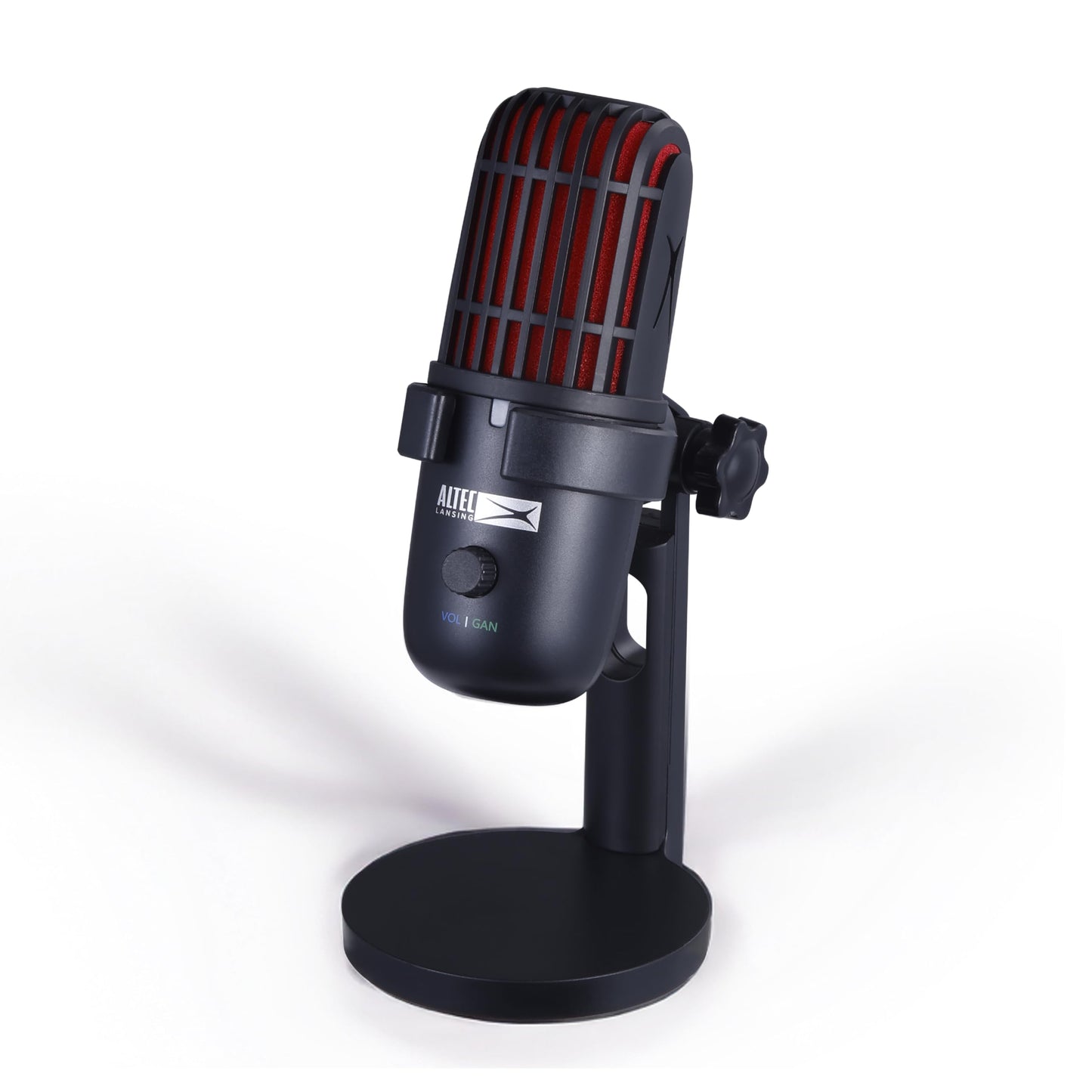 Altec Lansing Studio MIC 1, Dual Pattern 24/96 USB-C Podcast Microphone with Zero Latency Monitoring, Streaming & Recording Microphone with Table