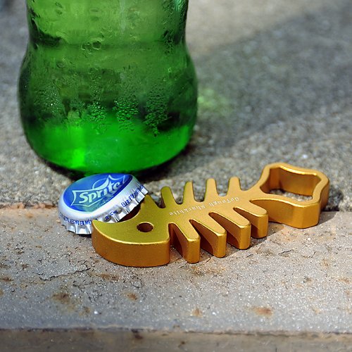 Fotodiox Pro GoTough Sharkbite - Gold Aluminum Metal GoTough Wrench for Tightening GoPro Mounting Knobs, Screws and Bolts; Shark Styled Wrench