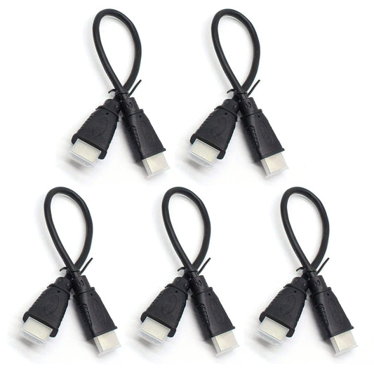 Security-01 [4-Pack] 4K HDMI Cable Short 0.25m/9.85in, High Speed HDMI Jumper Cord, HDMI 2.0 A Male to A Male, OD 5.0mm, Supports 4K UHD, 3D