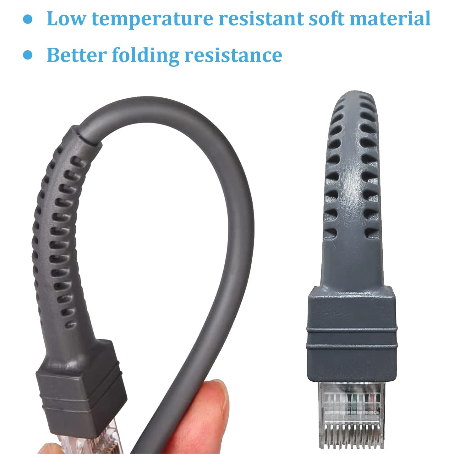 SOTESIN USB Cable for Symbol Zebra Motorola Barcode Scanner, USB to RJ45 Cable, CBA-U01-S07ZAR LS2208-SR DS2208 DS8178 LS1203 LS4208 DS4208 DS9208