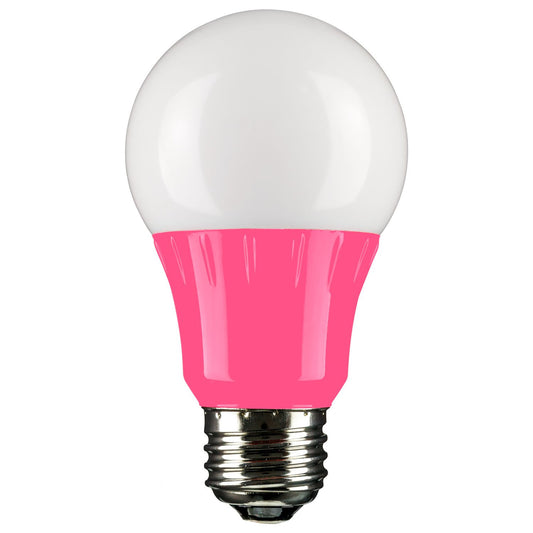 Sunlite 80168 LED A19 Colored Light Bulb, 3 Watts (25w Equivalent), E26 Medium Base, Non-Dimmable, UL Listed, Party Decoration, Holiday Lighting, 1