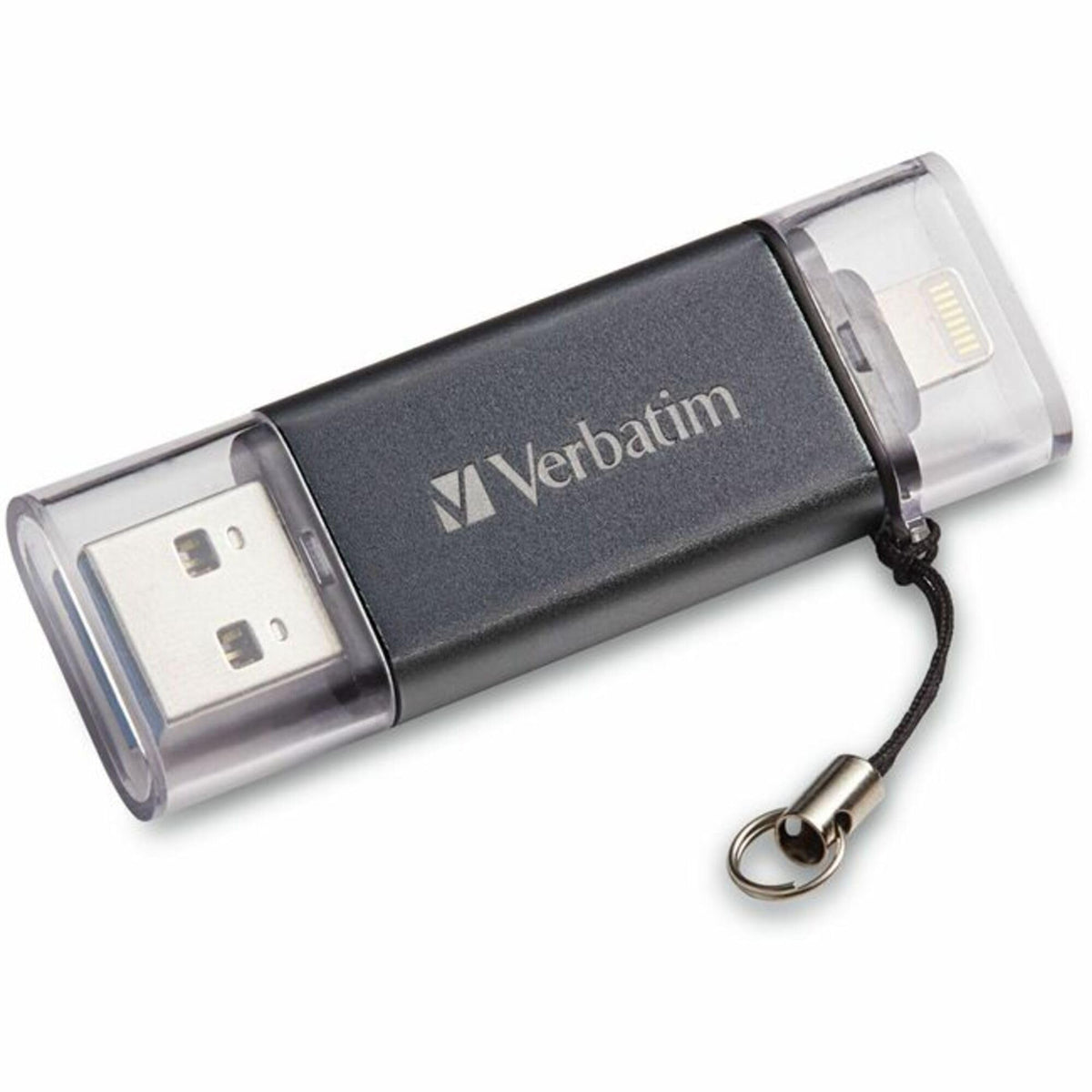 Verbatim 128GB Store 'n’ Go Dual USB 3.2 Gen 1 Flash Drive for Apple Lightning Devices - Graphite