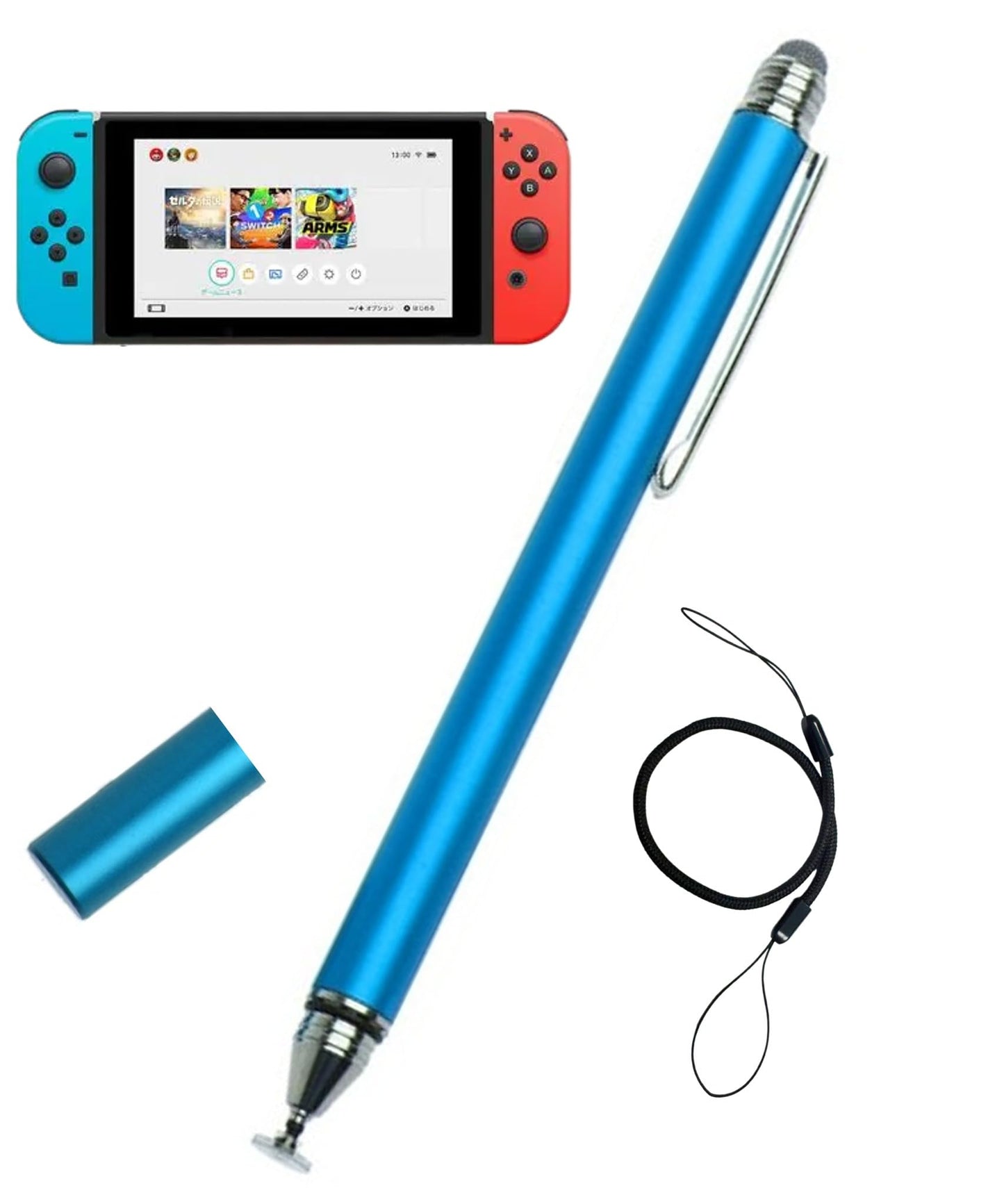 2-in-1 Stylus Pen for Nintendo Switch/Switch Lite/OLED, Capacitive Stylus for Nintendo Switch 2 Pen, Switch Super Precise Stylus Pen with Lanyard