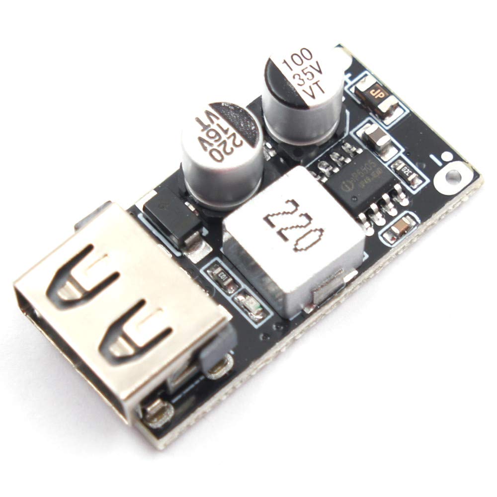 (5 Pack) JacobsParts 24W USB QC 3.0 Fast Charge Step-Down Buck Power Module DC 12V 24V Input