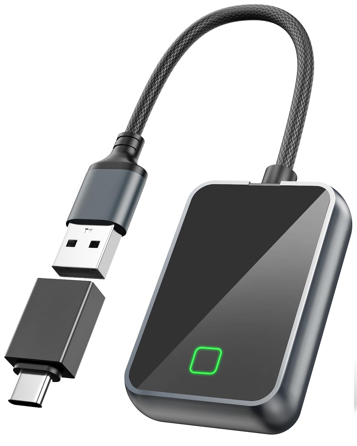 Wireless Carplay Adapter for iPhone, Converts Wired CarPlay to Wireless, Plug and Play Dongle for Apple CarPlay, Bluetooth Control Adapter for Cars