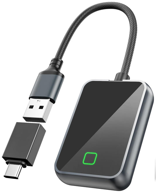 Wireless Carplay Adapter for iPhone, Converts Wired CarPlay to Wireless, Plug and Play Dongle for Apple CarPlay, Bluetooth Control Adapter for Cars