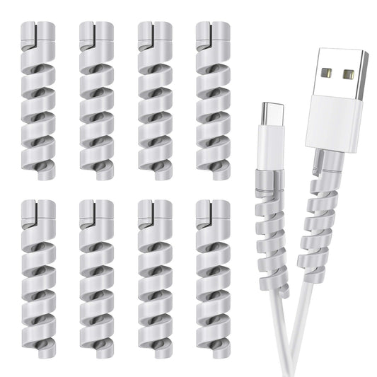 Cable Protector for Phone Pad Notebook Silicone Cord Protector 8 PCS Charger Protectors - Cable Cord Saver for Headphone Laptop Cellphone Cable