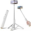 TODI Selfie Stick Tripod for iPhone, 60" Lightweight Phone Tripod Stand with Wireless Remote, Extendable Selfie Stick for Android, All-in-1