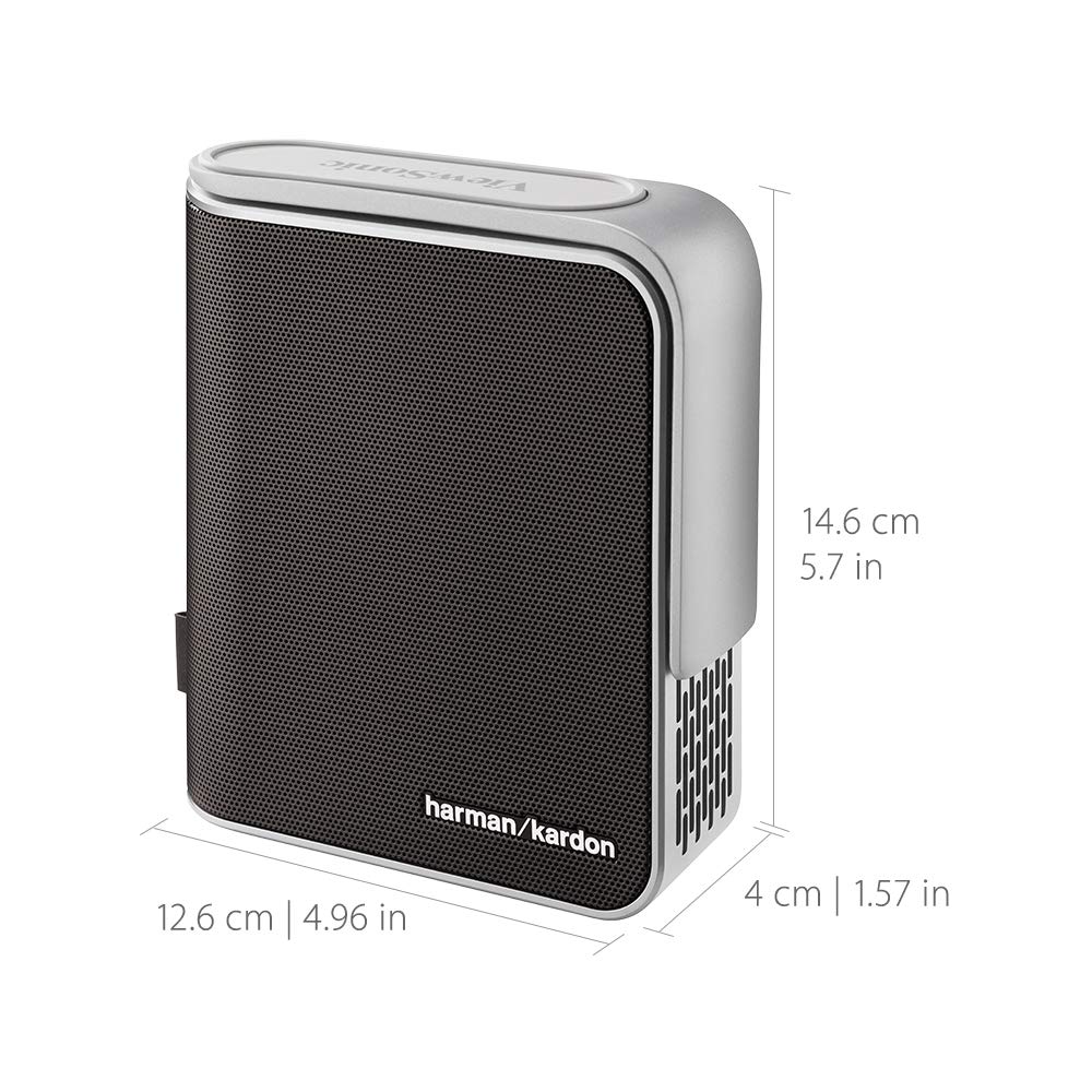ViewSonic M1 Portable LED Projector with Auto Keystone, Dual Harman Kardon Speakers, HDMI, USB C, Stream Netflix with Dongle