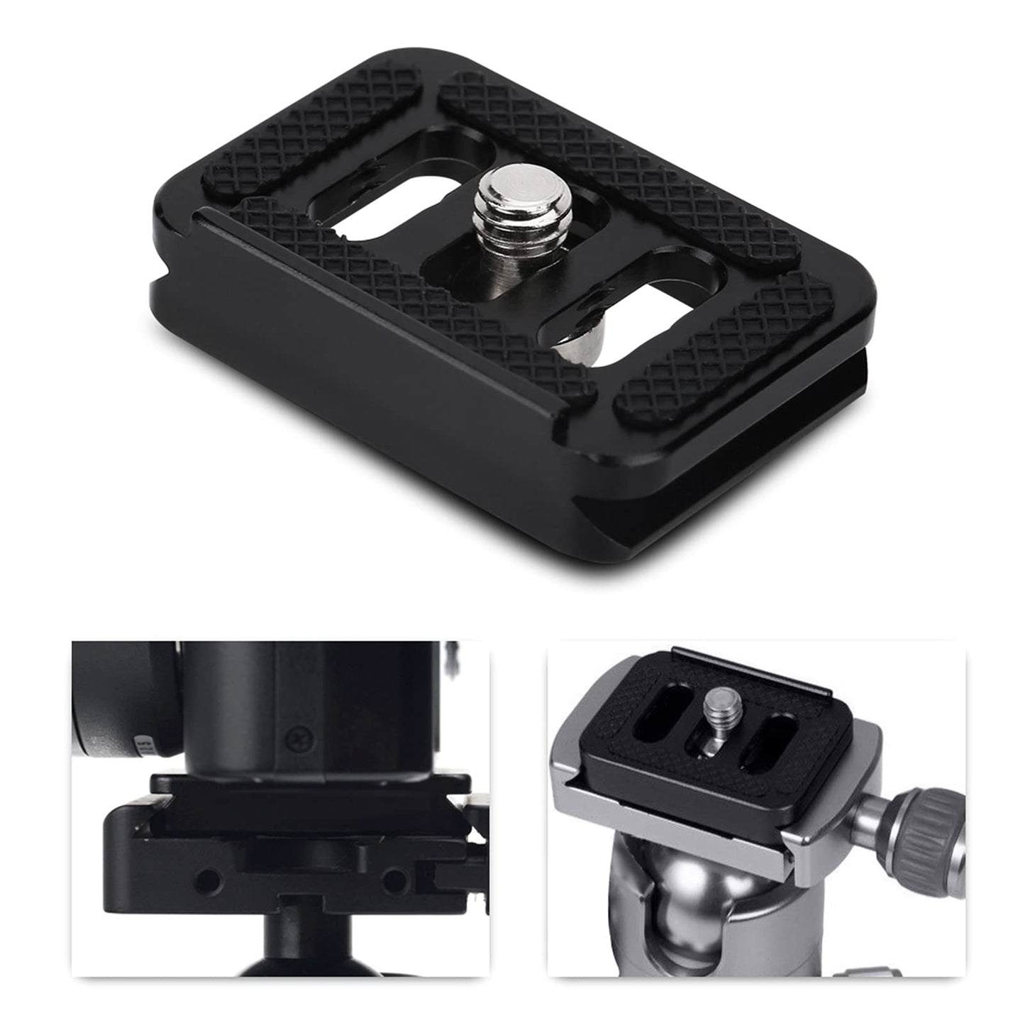 Acouto Mini Quick Release Plate Camera Mount Tackle for TY-C10 T005 / T-025 Ball Head, Aluminium Alloy Photography Accessory