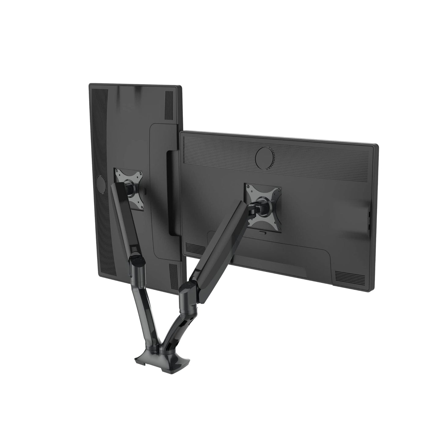 Progressive Desk Dual Gas Spring Monitor Mount Stand - Fits 10"-27" Monitors - ±180° Monitor Rotation - Arm Holds Up to 20 lbs per Arm