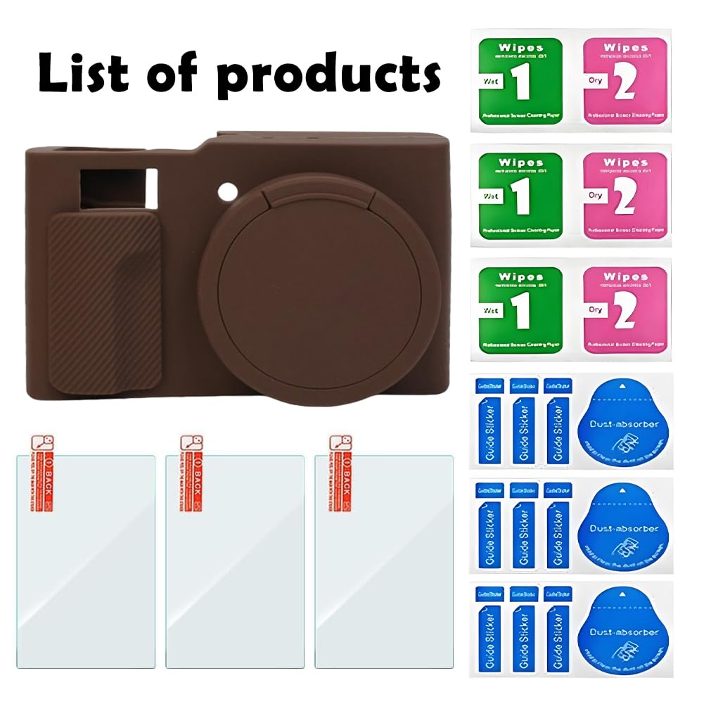 HUADU Screen Protector Compatible for Panasonic Lumix ZS99 Digital Camera,Tempered Glass Film Anti-Scratch High Definition and Soft Silicone Case