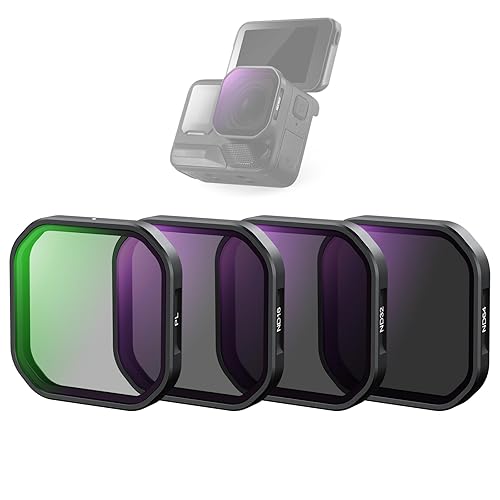 NEEWER 4 Pack ND & Polarizer Filter Set Compatible with Insta360 Ace Pro 2, PL/ND16/ND32/ND64 Action Camera Accessories, NOT Compatible with Updated