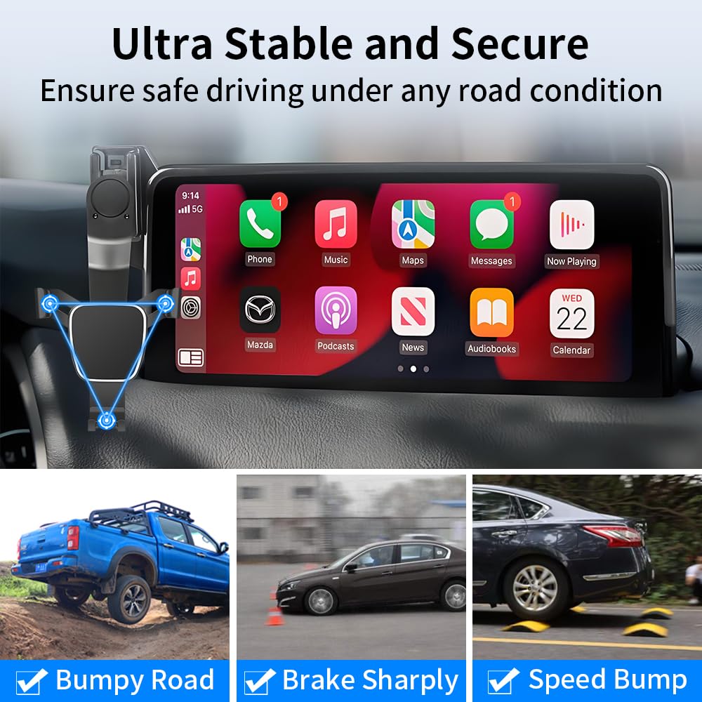 LUNQIN Car Phone Holder for Mazda CX-5 2021 2022 2023 2024 2025?10.25-inch Screen? Auto Accessories Navigation Bracket Interior Screen Decoration Dash