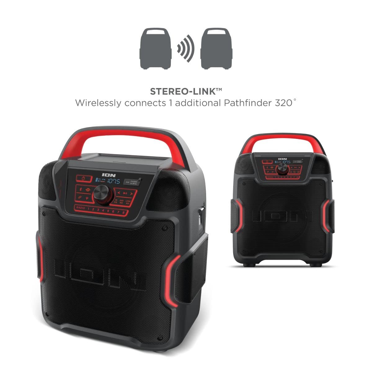 iOn Audio Pathfinder 320 All Weather Bluetooth Speaker (Renewed), Black