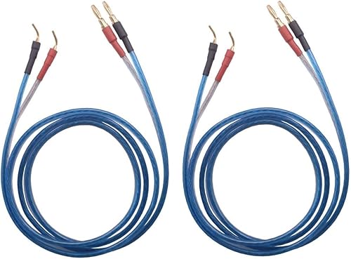 KK ZB-SB 1pair Set(4banana&4pin) HiFi OFC Speaker Wire, Banana Plug to Pin Type Plug, 1.5M(4.92ft)/3M(9.84ft)/5M(16ft)/7M(22.9ft) KK ZB-SB