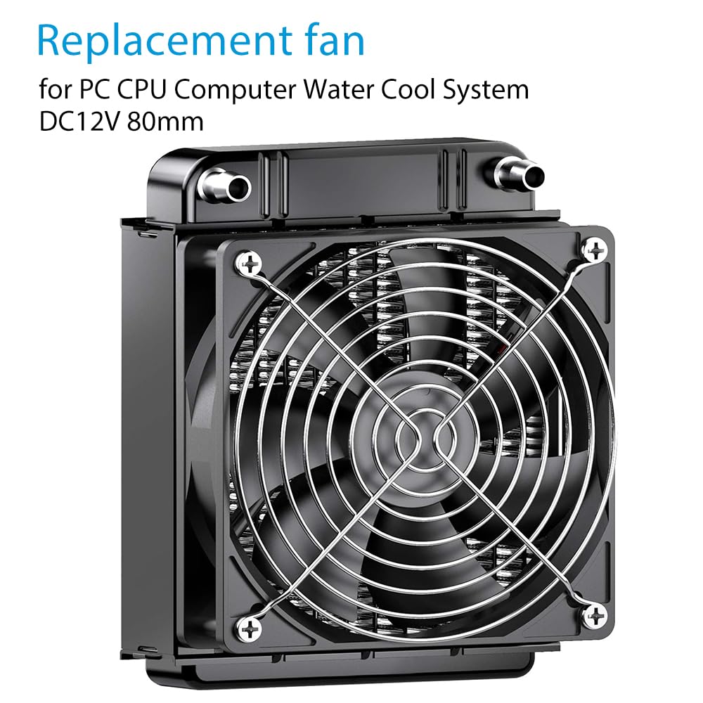 Wathai 80mm x 25mm DC Brushless Cooling Fan 12V 2Pin High Performance Dual Ball Bearing Computer Fan for Desktop, Laptop, Refrigerator