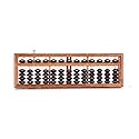 Vintage-Style 13 Rods Wooden Abacus Soroban Chinese Japanese Calculator Counting Tool w/Reset Button 9.75"