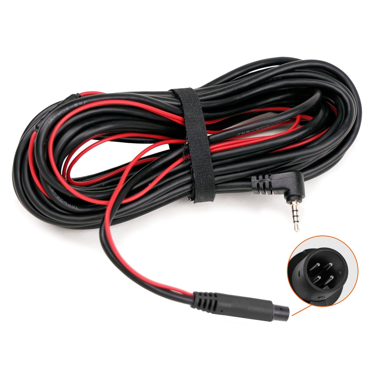 WOLFBOX 50 Feet Rear Camera Longer Replacement Cable for i17 / i07 / G840S / G840H / G900 / G930 / G850 / G850PRO / G900PRO Version with 2.5mm Jack