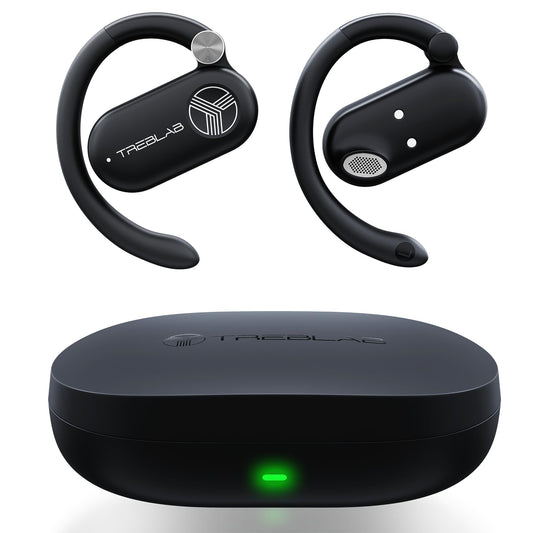 TREBLAB X-Open - True Open Ear Wireless Earbuds, Lightweight Comfort, Behind-Ear Fit, Immersive Sound, Dual Mic for Calls, 40H Playtime, Bluetooth…
