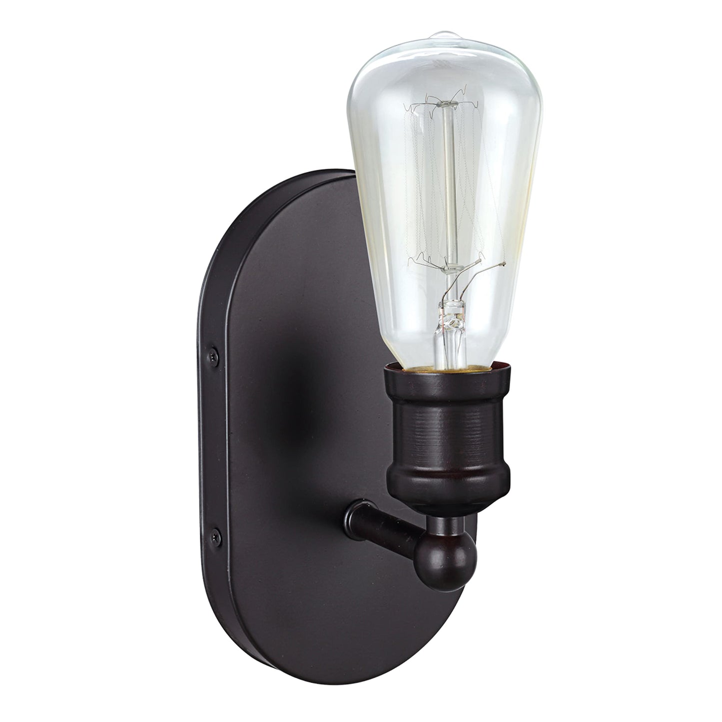 Aspen Creative 62165, One Metal Bathroom Wall Light Fixture, 4-5/8" Wide, Transitional Design in Oil Rubbed Bronze Vanity,