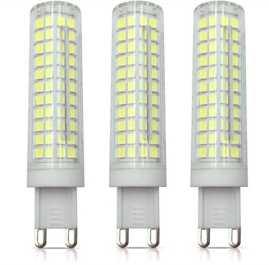 K JINGKELAI G9 LED Bulbs Dimmable 10W(Equivalent to 100W Halogen) 110V Cool White 6000K LED Corn Lights JCD T4 G9 Bi-pin Base,Dimmable,136 LED 2835