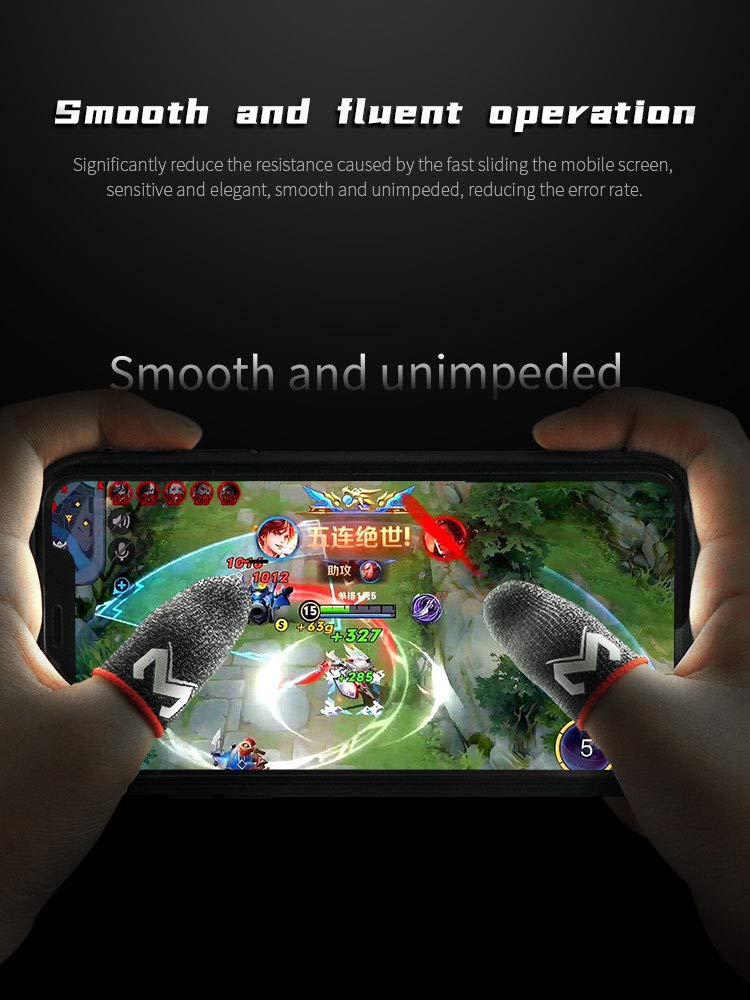 Mobile Game Finger Caps Non-Slip Touch Screen Gloves Anti-Sweat Sleeves Shoot Aim Thumb Cover Phone Accessories for CoD Warzone, Free Fire, PUBG, LOL