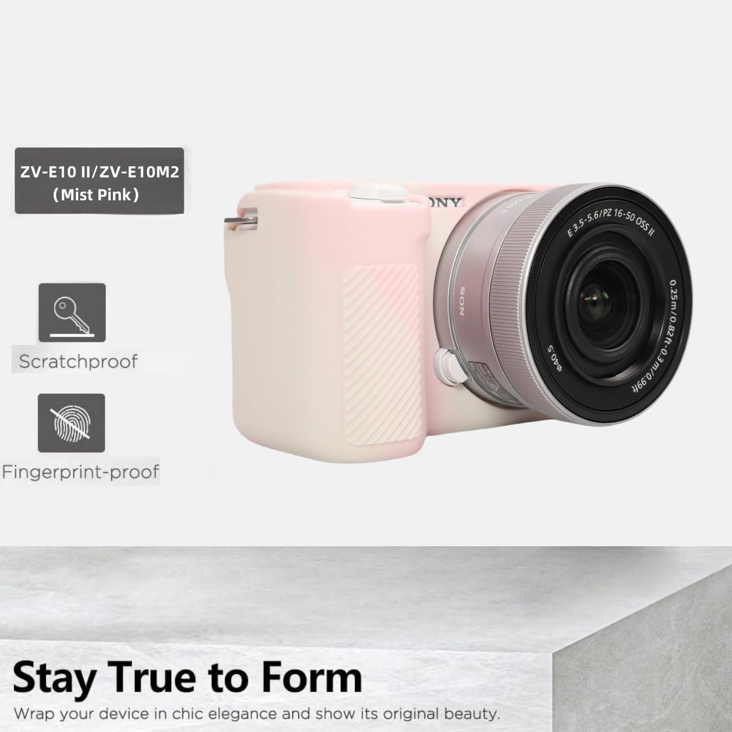 SZHSYJY Camera Case for Sony ZV-E10 II/ZV-E10M2 Digital Camera,ZV-E10 II Soft Silicone Protective Bag,Anti-Scratch Slim Fit Soft Sleeve with ZV-E10 II