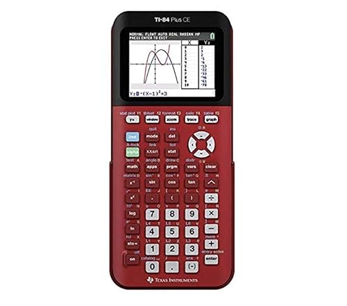 Texas Instruments TI-84 Plus CE Color Graphing Calculator, Radical Red