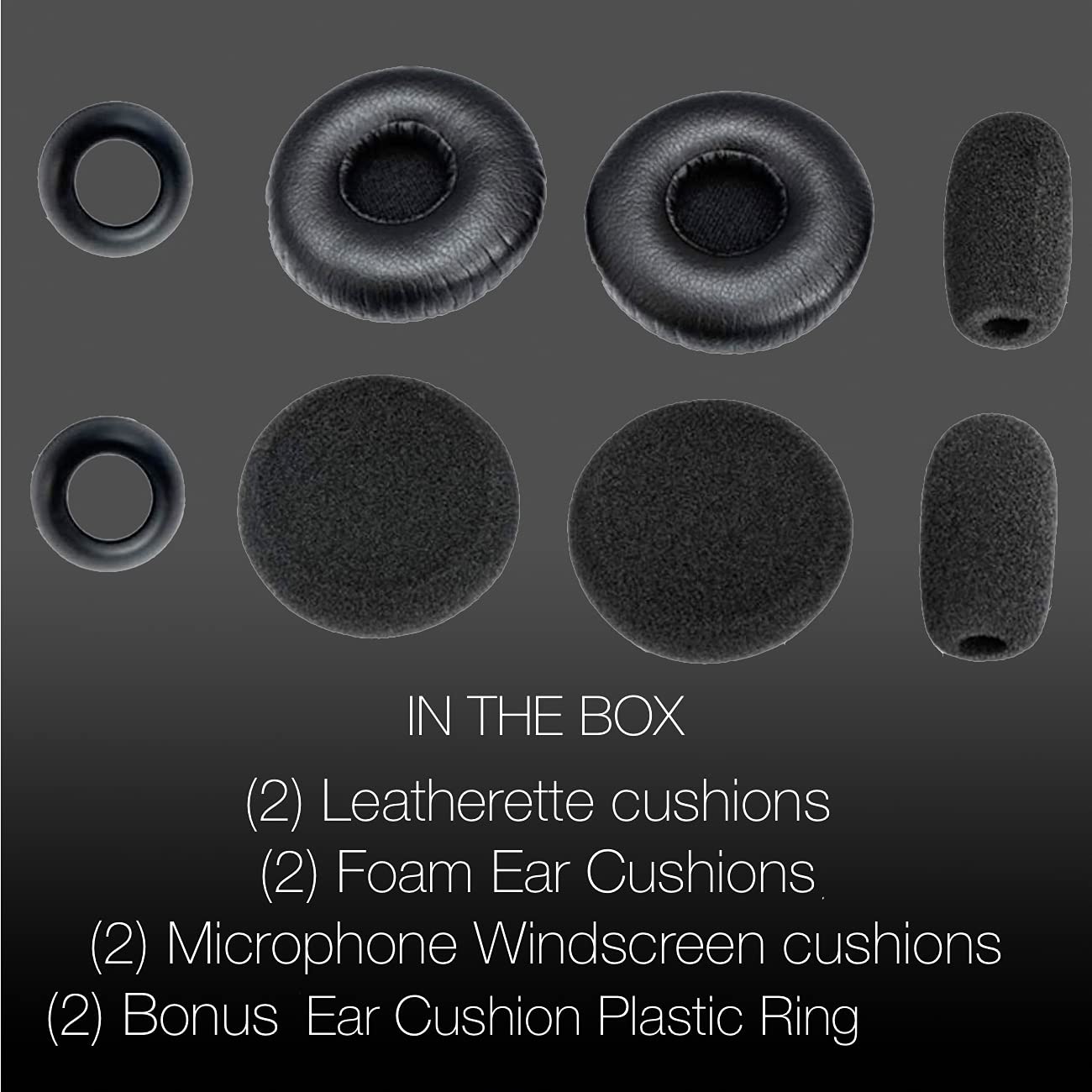 Ear Cushion Kit for Blue Parrott C400-XT Bluetooth Headset 204159 - Replacement Accessories - Ear Cushions, Microphone Foam Windscreens Covers by