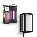 Philips Hue Impress Outdoor Smart Wall Light, Black - 16W, White and Color Ambiance LED Light - 1 Pack - Requires Hue Bridge and Outdoor Power Supply