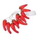 ledmomo Battery-Operated Chili String Lights 10 Warm Led Pepper Lights 5.40Ft Waterproof Decorative Lighting for Patio Fence Deck Balcony Camping