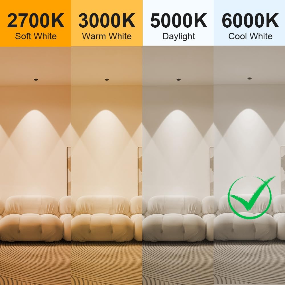 Night Blazers GU10 LED Bulb 5 Watt NO Flicker 40W Equivalent 6000K Daylight Cool White Light Bulbs Wide Angle Spotlight, Recessed Track Light