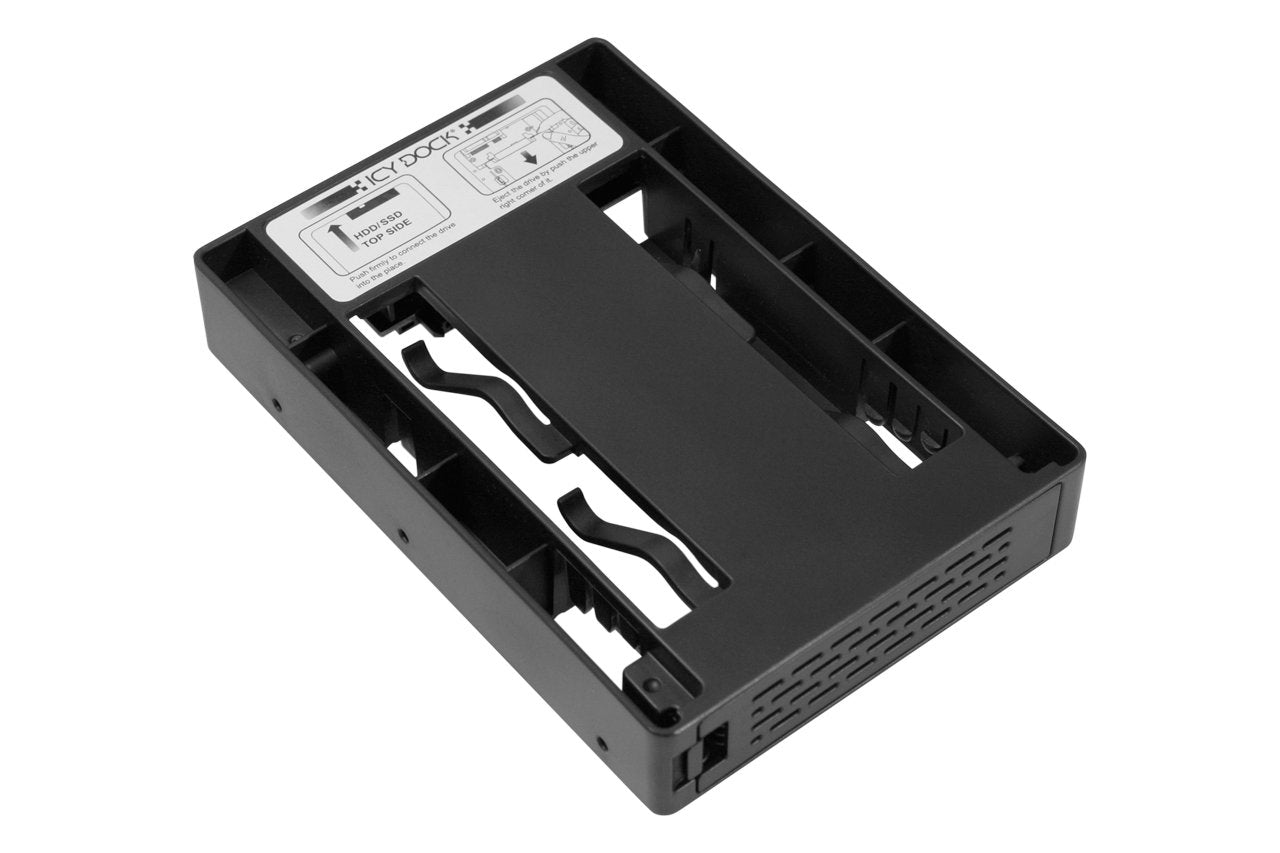 ICY DOCK 2.5 inch SATA SSD HDD to 3.5" SATA HDD Drive Bay Converter Mounting Bracket Kit Adapter - EZConvert MB882SP-1S-3B