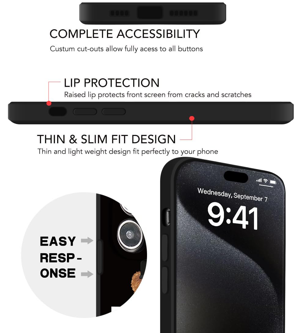PSUJAO Cool Case Compatible with iPhone 16 Pro case,Designer for Boys,Funny Aesthetic Soft Silicone Gel Rubber Shockproof Cover Full Body Drop