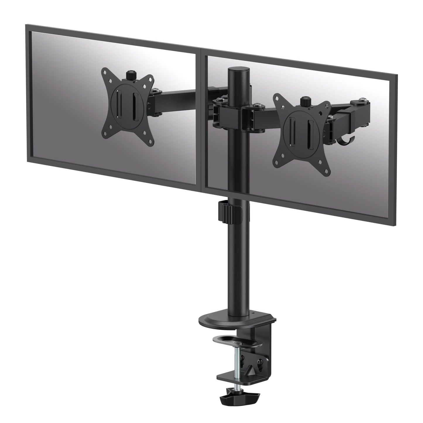 Fellowes Everyday Adjustable Dual Monitor Arm - Holds Two Screens up to 32" (inch) Weighing 19.84 lbs Each, Tilt, Swivel, Rotate, VESA 75/100, Clamp