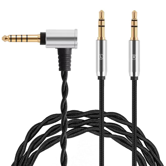 FAAEAL HE400SE Balanced Cable,Compatible for Hifiman Sundara HE4XX HE-350 HE1000 HE-400i(New Edition) HE560,4.4mm to Dual 3.5mm Works on Sony WM1A…