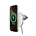 Belkin MagSafe-Compatible Wireless Car Charger 15W, Fast Charging Wireless Charger - Powerful Magnetic Vent Holder for iPhone 17, 16, 15, 14, 13