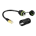 ELifeApply RJ45 Panel Mount Waterproof Connector IP68 Cable Connector with Wire, Female to Female, with Shielding Cable Coupler-CAT6-M20-Green-1 PC