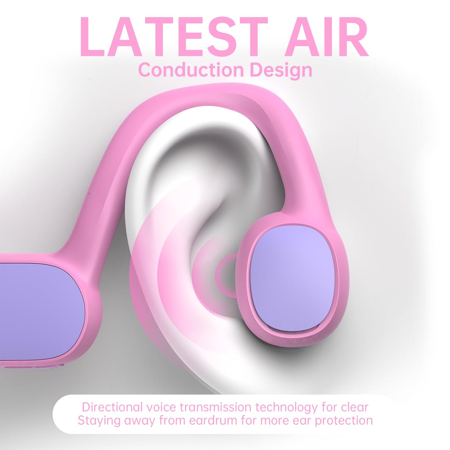 Mehomeli Kids Headphones, Bluetooth 5.2 Air Conduction Open Ear Headphones