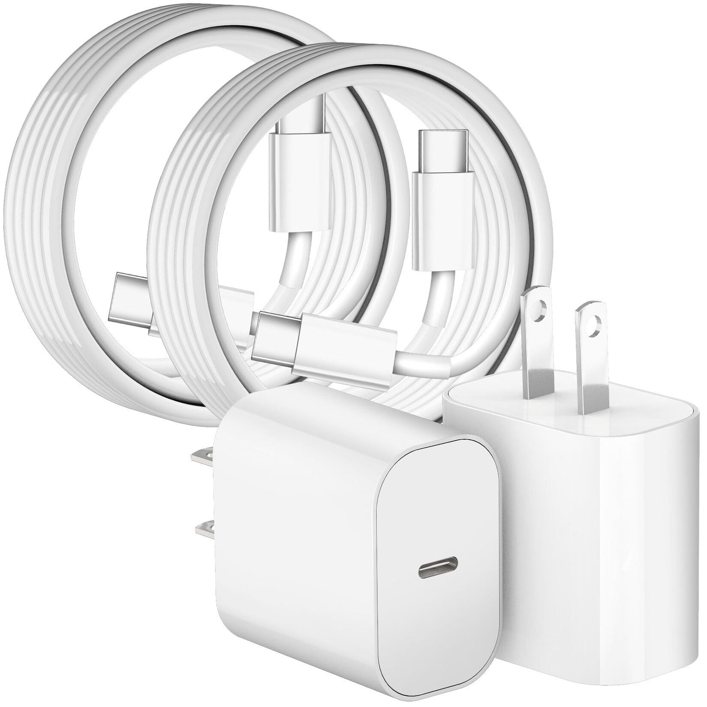Super Fast iPhone Charger,Dual Port USB C iPhone Charger Fast Charging Block,3Pack Double Type C Wall Power Delivery Adapter,6Pack Quick USB C