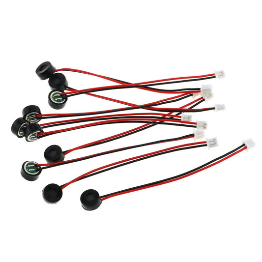 E-outstanding MIC Electret Condenser Microphone 10PCS 6027 High Sensitivity Remote Intelligent Speech Recognition Microphone With 2 Wire Leads and