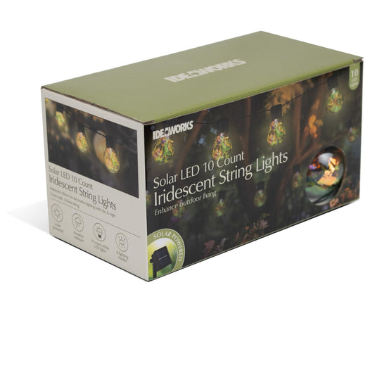 Ideaworks Solar Iridescent String Lights - 10ct Large