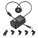 ZIFI AC 100-240V to DC 24V 1.5A Power Adapter with 5pcs DC Connectors for LED Strip Light, Essential Oil Diffuser, and More 24V Devices (Up to 1.5A…