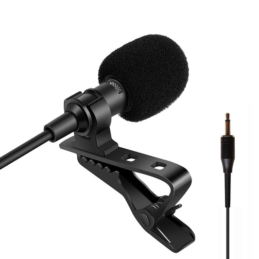 Sujeetec Lavalier Microphone Lapel Microphone Compatible with Portable Voice Amplifier Wireless Transmitter - Unidirectional Condenser Mic - 3.5mm