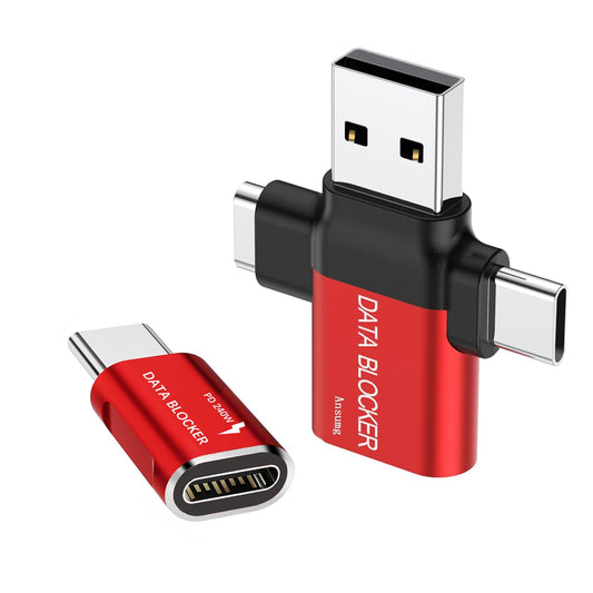 Data Blocker, 4-in-1 Universal USB Data Blocker, Protection from Illegal Downloading, Hacking Proof 100% Guaranteed, for iPhone 15 and Any USB Device